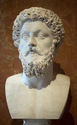 Art Rome Popiersie cesarza rzymskiego Marka Aurele (121 - 180 AD) marmur
