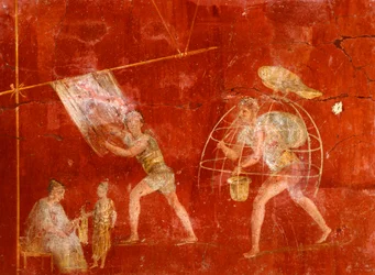 Fresk przedstawiający pralnię z Pompei (Lista Światowego Dziedzictwa UNESCO).