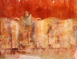 Fresk przedstawiający pralnię z Pompei (Lista Światowego Dziedzictwa UNESCO).