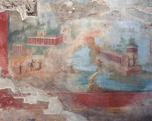 Fresk fontanny-nymfeum Domu Małej Fontanny w Pompejach (wpisany na Listę Światowego Dziedzictwa UNESCO