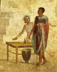 Fresk przedstawiający Jazona i Peliasa z Pompejów