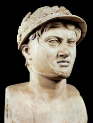 Sztuka rzymska: popiersie Pyrrusa 1. (319-272 pne) (marmur)
