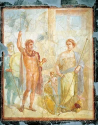 Wesele Aleksandra (Ares) i Stateiry (Afrodyta), fresk w Regio 6 Insula Occidentalis 39, Pompeje (Lista Światowego Dziedzictwa UNESCO