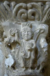 Sztuka romańska: fragment stolicy kościoła św. Błażeja, Lacommande (Pireneje Atlantyckie)