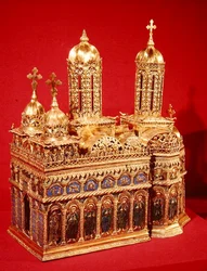 Kivotion, z klasztoru Hurezi, hrabstwo Vilcea, 1691-92 (srebro pozłacane i emalia)