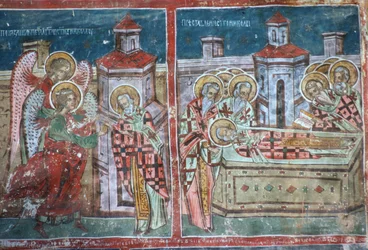 Życie i śmierć św Mikołaja, południowa ściana kościoła, 1535