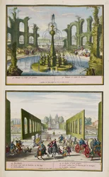 Park w Enghien, ok. 1685, ilustracja z „Zbioru 86 planów i widoków Hagi”