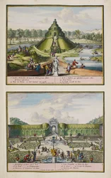 Park w Enghien, ok. 1685, ilustracja z „Zbioru 86 planów i widoków Hagi”