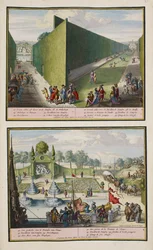 Park w Enghien, ok. 1685, ilustracja z „Zbioru 86 planów i widoków Hagi”
