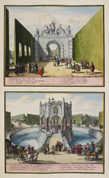 Park w Enghien, ok. 1685, ilustracja z „Zbioru 86 planów i widoków Hagi”