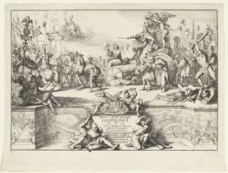 Alegoria zwycięstw Leopolda I Divo et invictissimo Leopoldo I (tytuł na obiekcie) Wjazd Leopolda I do Brukseli po pokonaniu Turków, 1686 (tytuł serii)