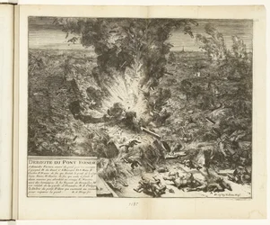 Wysadzenie mostu okrętowego w Parmie nad Skaldą, 1585 Deroute du Pont Farnese (tytuł na obiekcie) Guerres de Flandres (tytuł serii)