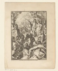 Stadtholder Wilhelm III i Maria Stuart pośród mitycznych postaci