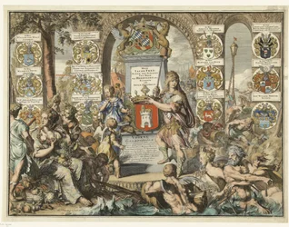 Druk tytułowy Caartboeck van Voorne, 1701 Voorne Caart-Boeck ze wszystkich wiosek i polderów położonych we wschodnim Lande i zachodnim Voorne (...) 7 czerwca 1695. Tak jak wtedy, gdy Bailliuw i Leenmannen byli wyżej wymienionymi i sąsiednimi Heeren. (tytuł