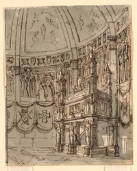 Scenografia, wnętrze kościoła gotyckiego