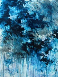 Dynamiczny niebieski abstrakt