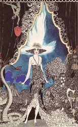 Ilustracja do Rubajjatu Omara Chajjama par Balfoura, Ronalda (1896-1941). litografia, akwarela
