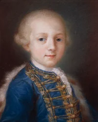 Portret młodego chłopca, autorstwa Rosalby Carriera (1673-1757)