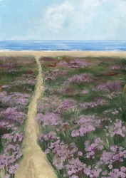 Ścieżka wzdłuż plaży „Purple Flowers”