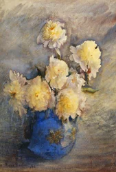 Piwonie w niebieskim wazonie, 1899