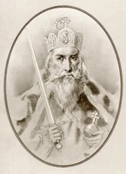 Karol Wielki, znany również jako Karol Wielki lub Karol I, z Living Biographies of Famous Rulers.