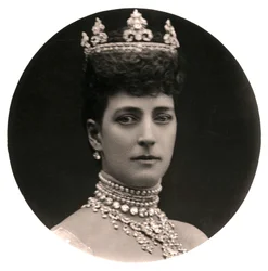 Królowa Aleksandra 1844-1925, małżonka króla Edwarda VII, koniec XIX wieku.