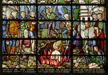 Okno przedstawiające męczeństwo św. Denisa, 1530-40