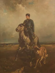 Wielki książę Władimir Aleksandrowicz Rosji 1847-1909 Na polowaniu, lata 90. XIX wieku
