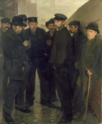Bezrobotni, ok. 1908-9 (olej na płótnie)