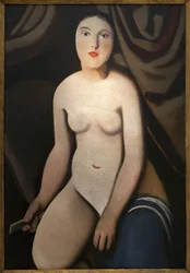 Przed lustrem. Obraz Rudolfa Kremlickiego (1886-1932), olej na płótnie