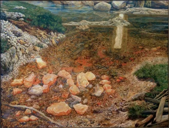 Potok zatrzymany przez przeszkodę