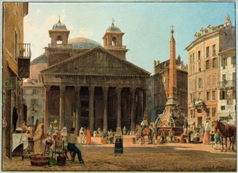 Das Pantheon und die Piazza della Rotonda w Rom