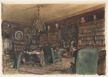 Biblioteka w mieszkaniu hrabiego Lanckorońskiego w Wiedniu, Riemergasse 8