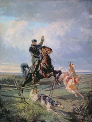 Łowca z Borzojami, 1872