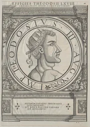 Cesarz wschodniorzymski Teodozjusz III (druk)