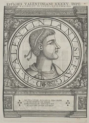 Cesarz rzymski Walentynian II (druk)