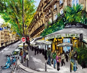 Cafe de Flore Paris, 2023 (olej na płótnie)