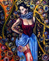 Carnival Tudor Girl, 2025 (olej na płótnie)