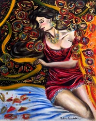 Her Shimmering Dreams, 2025 (olej na płótnie)