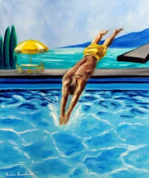 Into the Blue, 2025 (olej na płótnie)