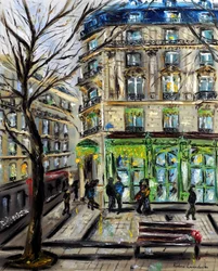 Laduree at Champs Elysees Paris, 2022 (olej na płótnie)