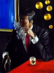 Noir Reflection, 2024 (olej na płótnie)