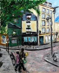 Quartier Latin Paris, 2022 (olej na płótnie)