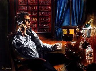 The Whiskey Call, 2024 (olej na płótnie)