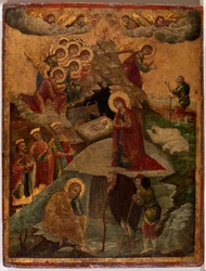Pokłon Trzech Króli, 1500 (tempera i złoty płatek na desce)