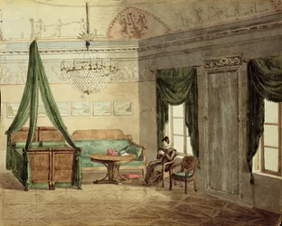 Neoklasycystyczna sypialnia, 1819 (wc na papierze)