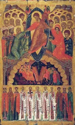 Zejście do piekła z wybranymi świętymi, koniec XV wieku.