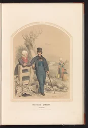 Tradycyjny strój Bunschoten w Utrechcie, 1857 Prowincja Utrechtu. Bunschooten / XXI (tytuł na obiekcie)