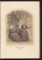 Tradycyjny strój Kampen w Overijssel, 1857 Prowincja Overijssel Kamper-Eiland / XII (tytuł na obiekcie)