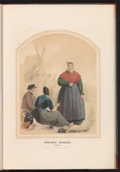 Tradycyjny strój Oldenzaal w Overijssel, 1857 Prowincja Overijssel. Oldenzaal / XXXIII (tytuł na obiekcie)